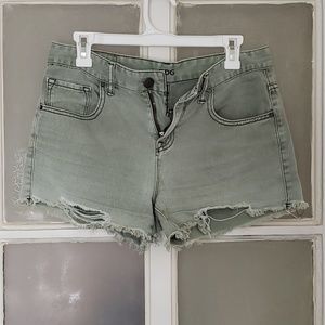 Urban Outfitters BDG midrise green denim shorts